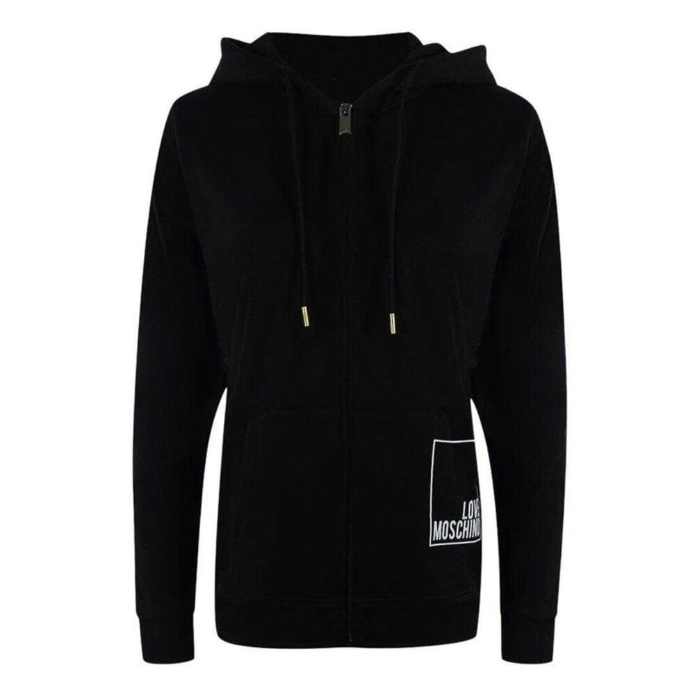 Love Moschino Womens/Ladies Cotton Long-Sleeved Full Zip Hoodie / Black